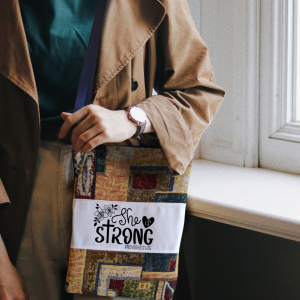 She Is Strong - Middle Print - Handcrafted Bag