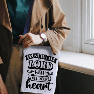 Trust is the Lord With All Your Heart – Full Print – Handcrafted Bag